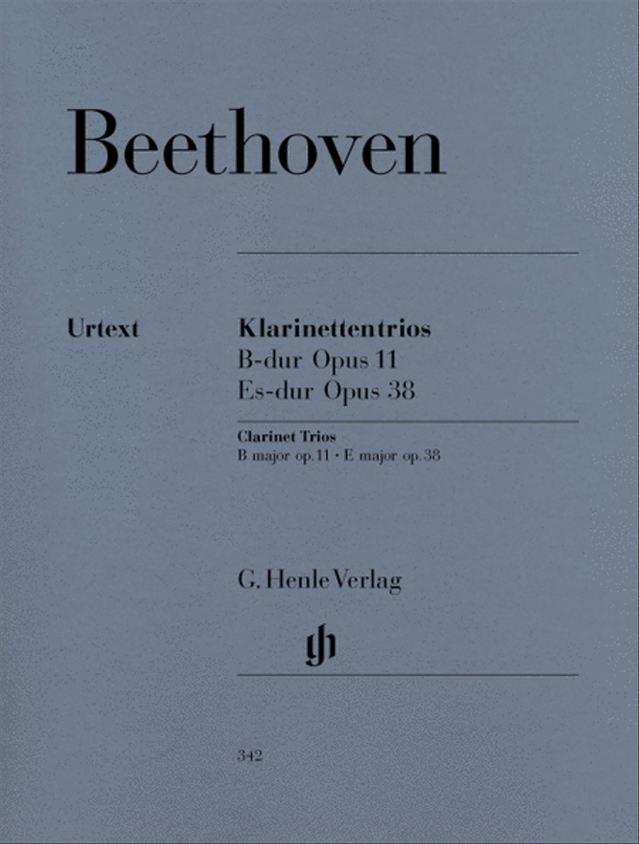 Clarinet Trios B Flat Major Op. 11 and E Flat Major Op. 38 Clarinet Trio scores gallery preview page 1