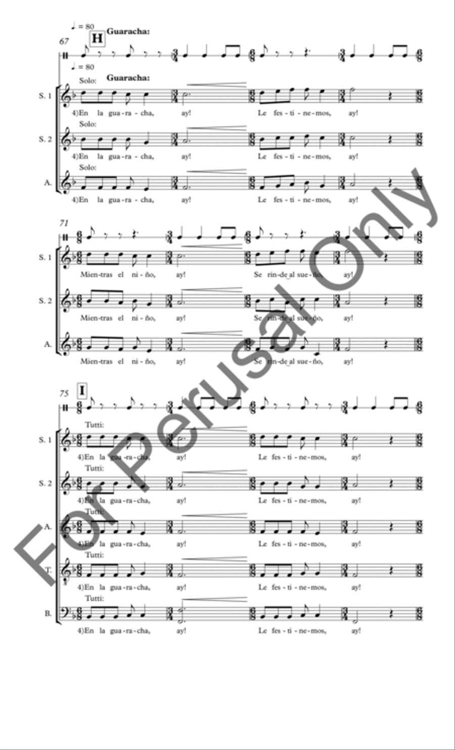 Convidando esta la noche SSATB scores gallery preview page 9