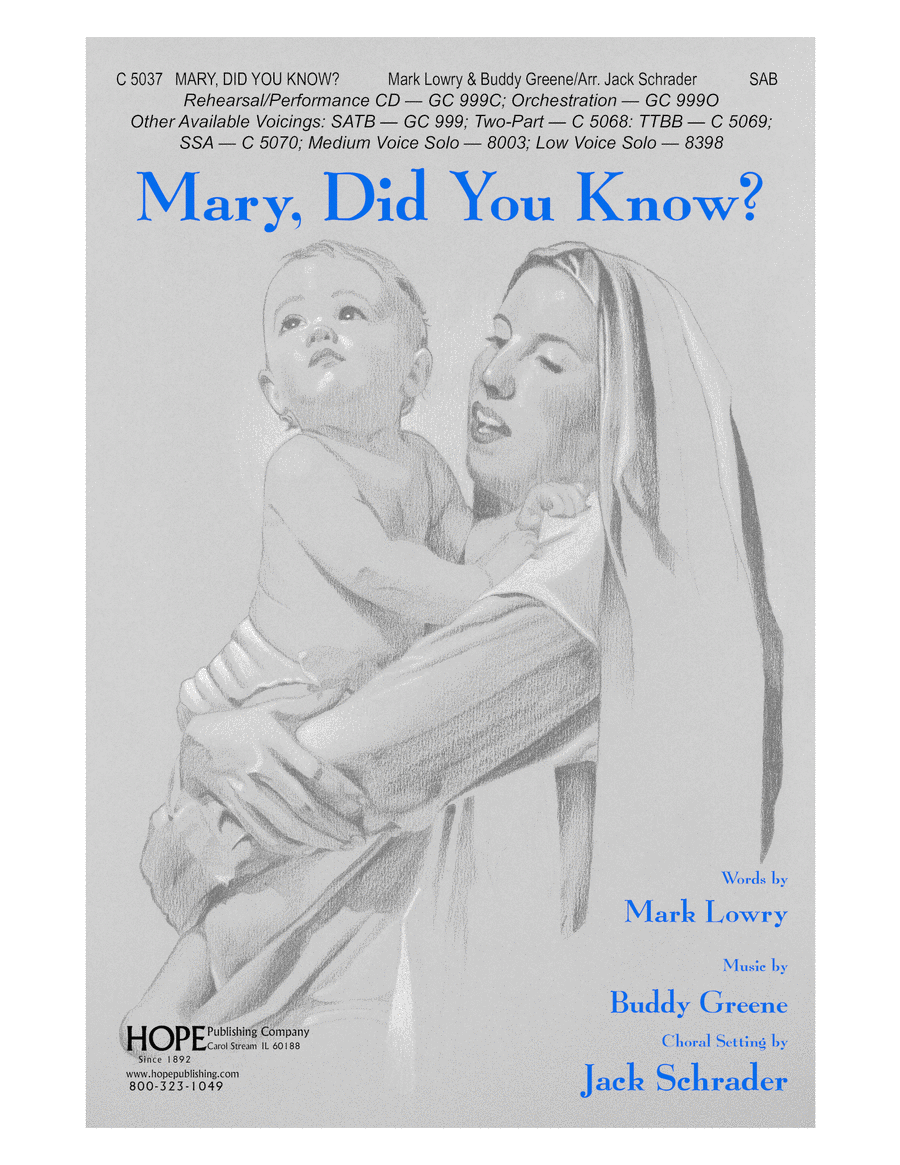 Mary, Did You Know? Choir scores gallery preview page 1