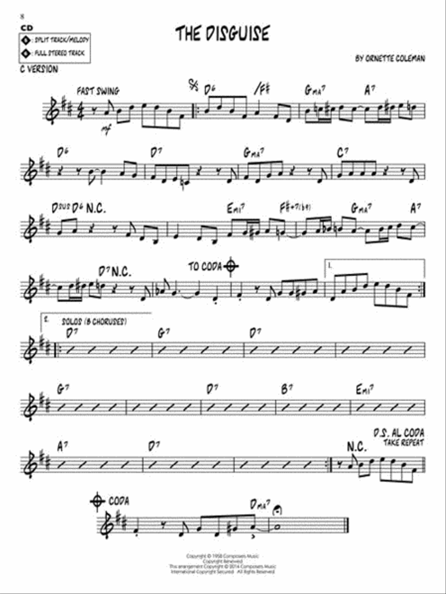 Ornette Coleman Ornette Coleman C Instrument scores gallery preview page 5