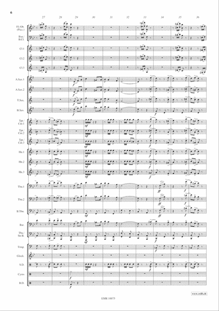 Ceremonial Fanfare Concert Band scores gallery preview page 7