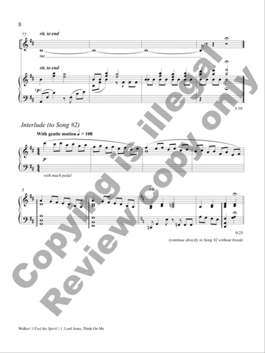 I Feel the Spirit (Piano/Vocal Score) Cello scores gallery preview page 6