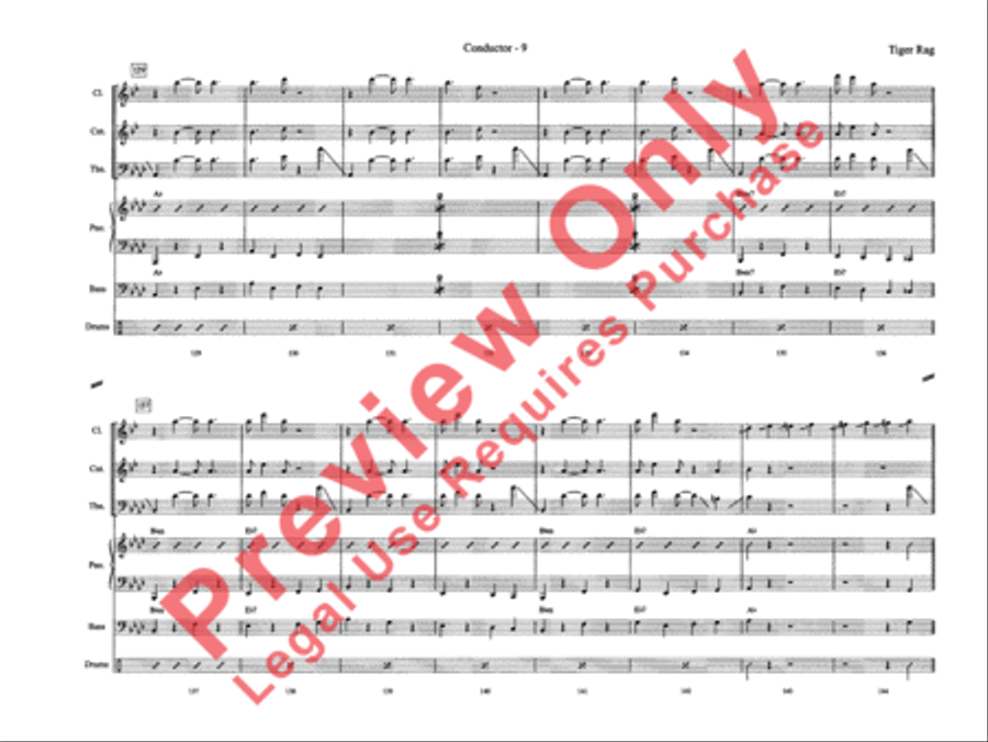 Tiger Rag (Hold That Tiger) Jazz Ensemble scores gallery preview page 15