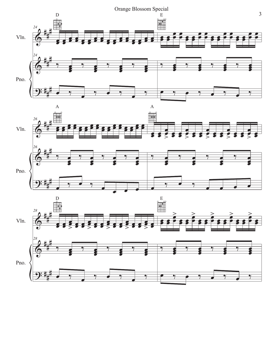 Orange Blossom Special Orange Blossom Special Violin Solo scores gallery preview page 3