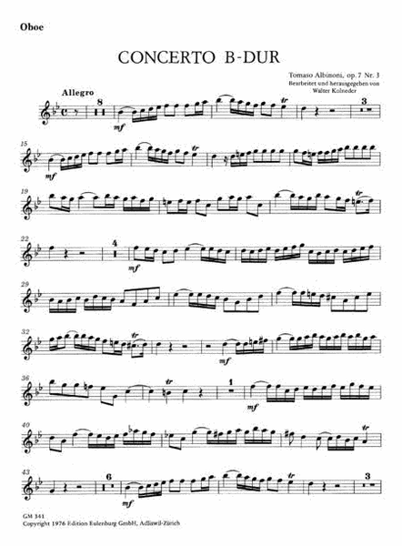 Oboe Concerto in B-flat Major