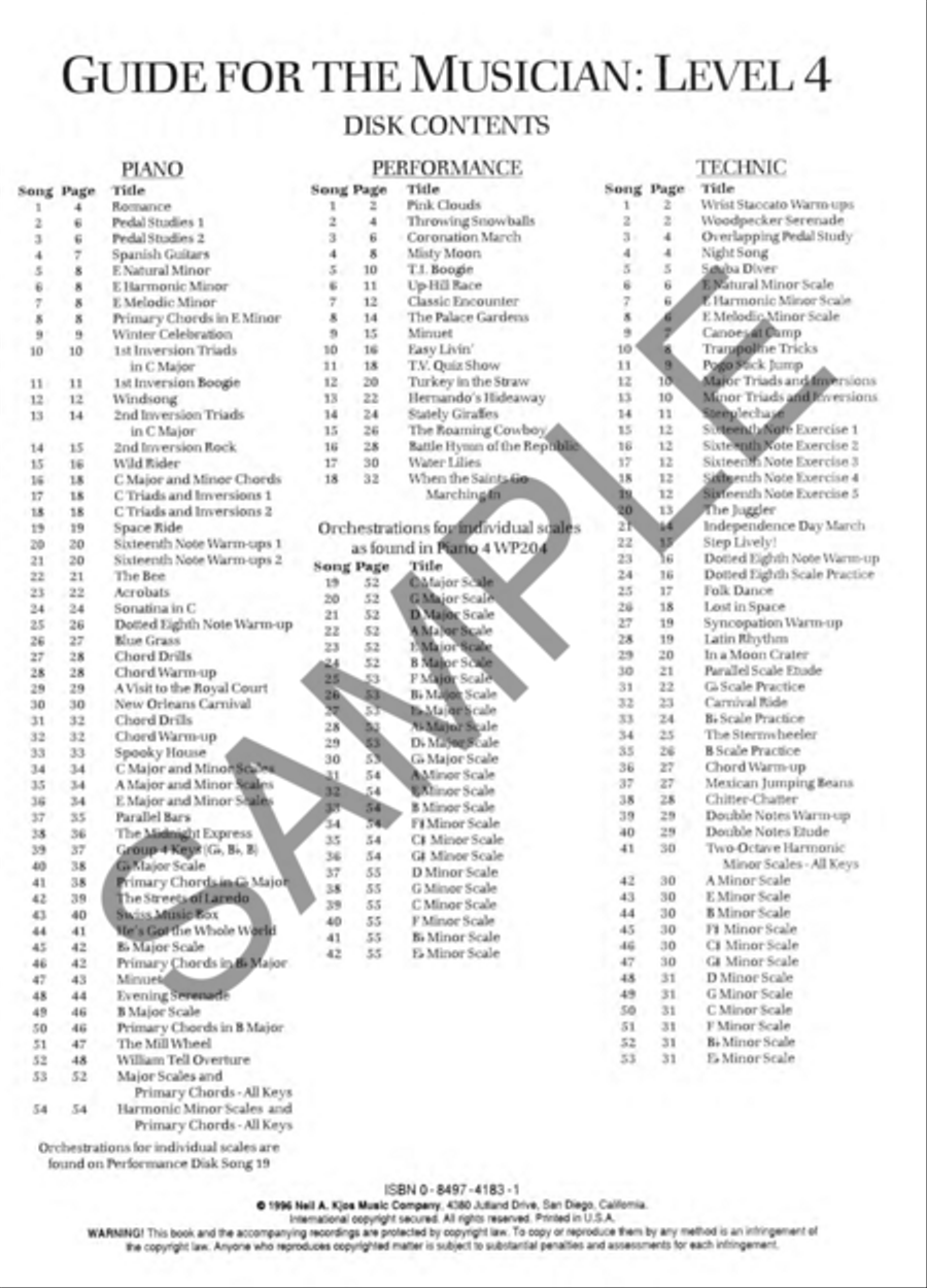 General Midi Orch, Level 4 Piano Method scores gallery preview page 2