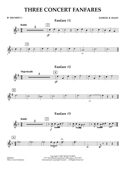 Three Concert Fanfares - Bb Trumpet 1