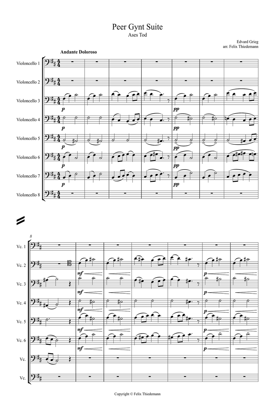 Peer Gynt - Ases Death Chamber Music scores gallery preview page 1