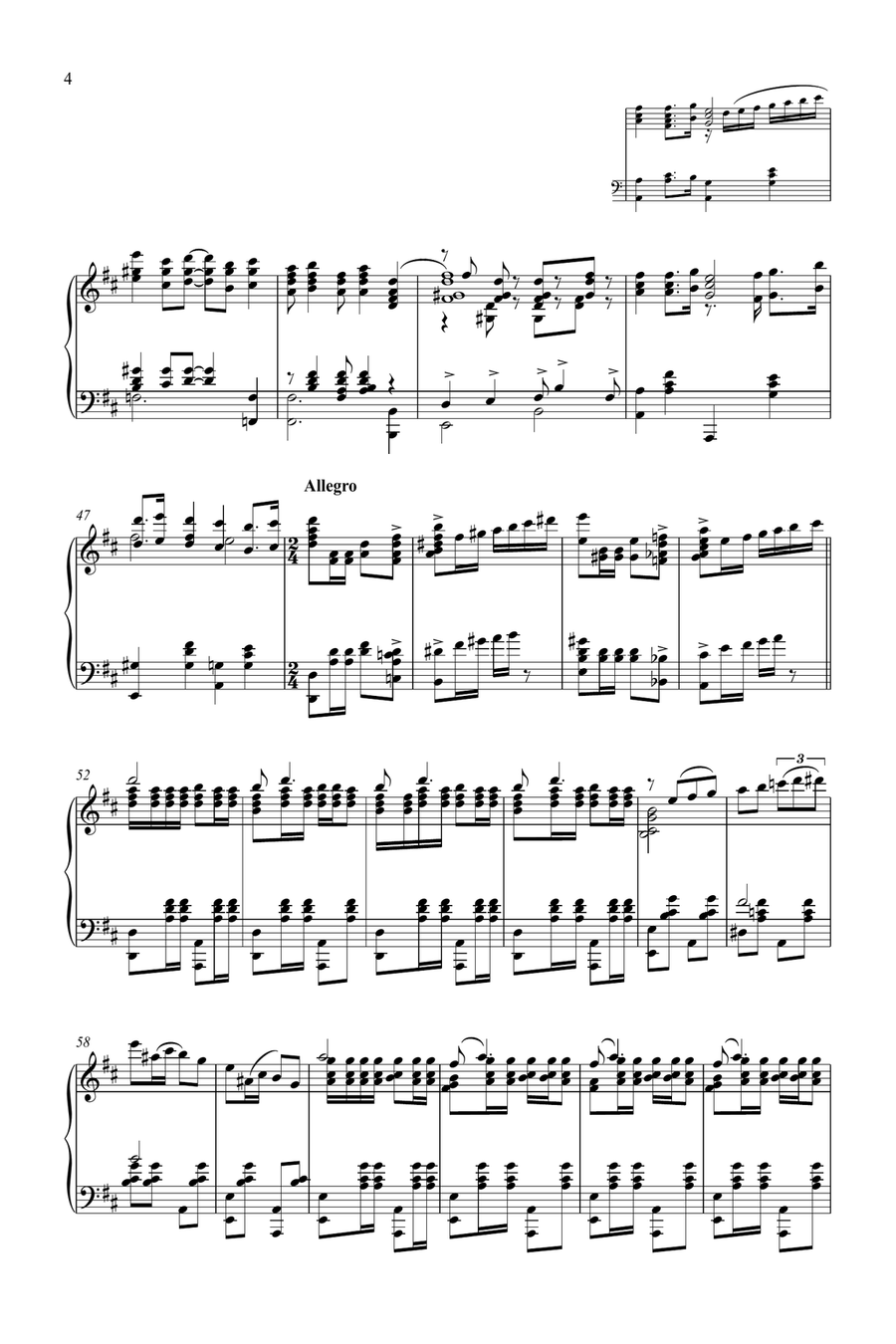 Tip-toes - Overture (for 2 Pianos) Piano Solo scores gallery preview page 4