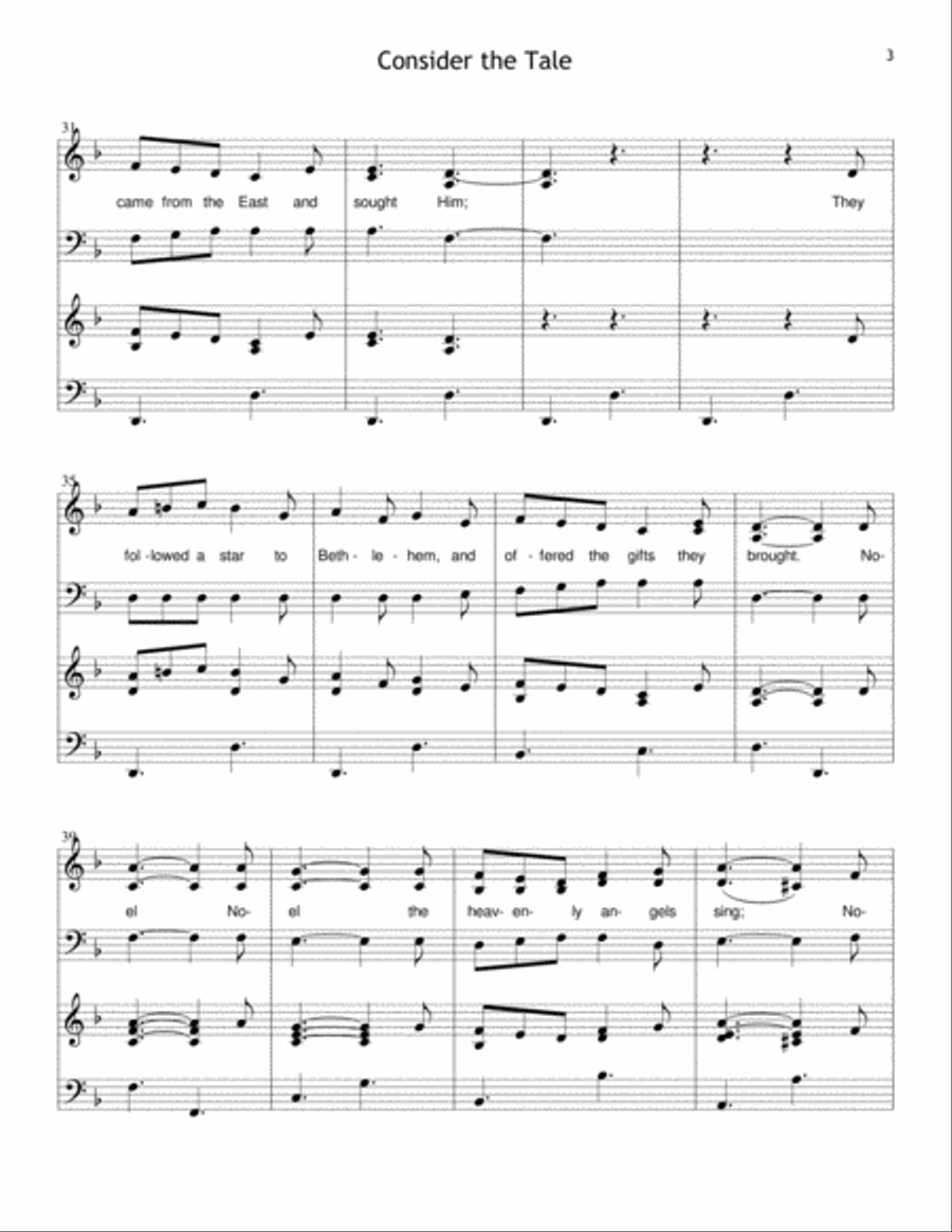 Consider the Tale - Choir Version (includes unlimited license to copy) Choir scores gallery preview page 3