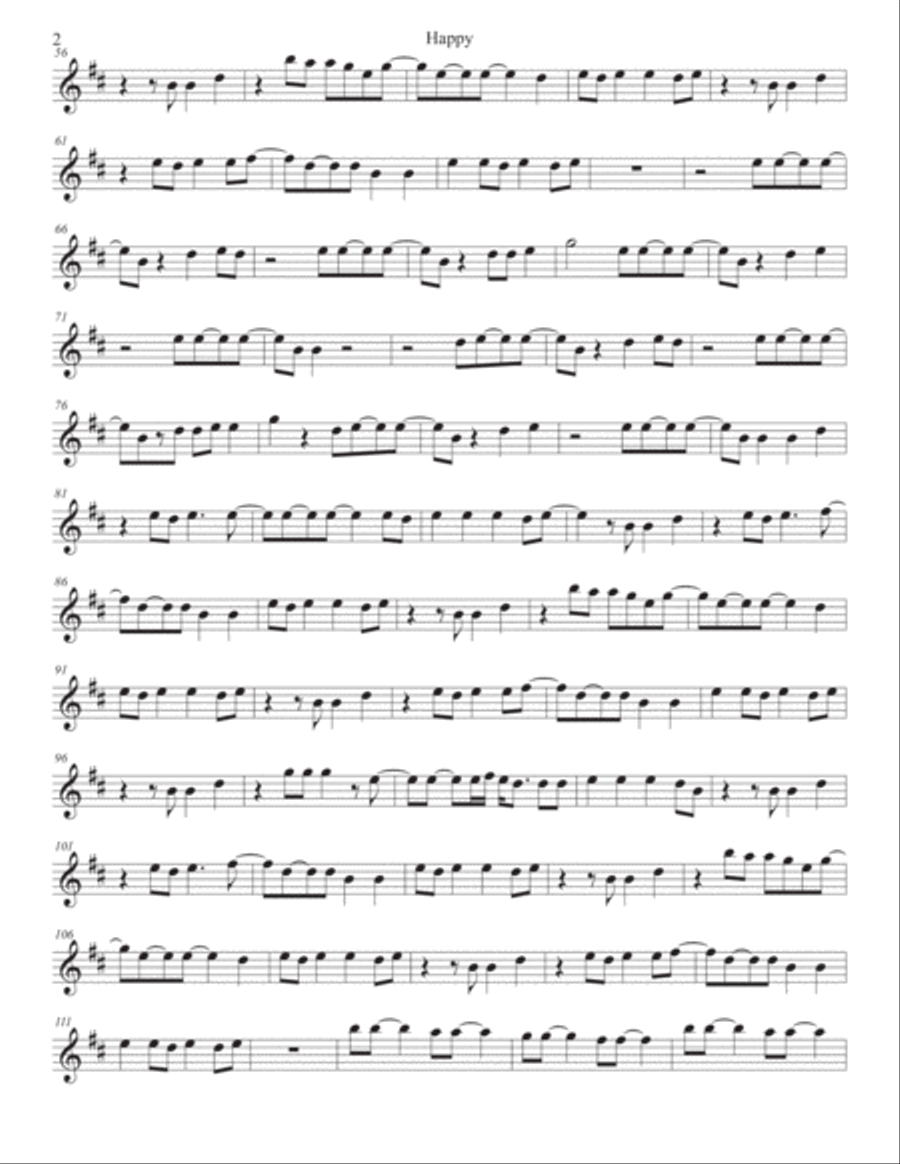 Happy Baritone Saxophone scores gallery preview page 2
