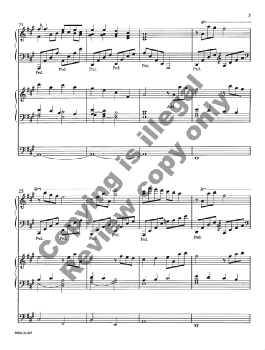 Spiritual He's Got the Whole World in His Hands Harp scores gallery preview page 10