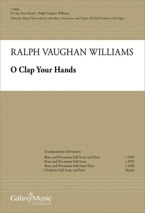 Book cover for O Clap Your Hands (Choral Score)