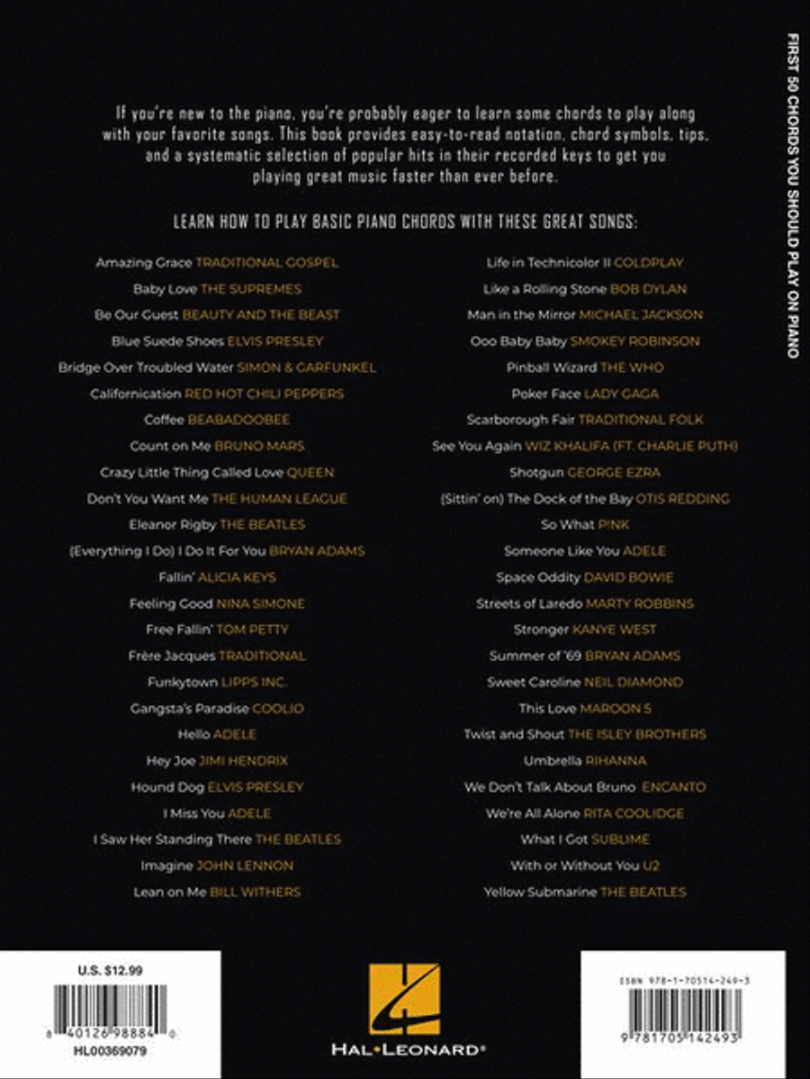 First 50 Chords You Should Play on Piano Piano scores gallery preview page 8