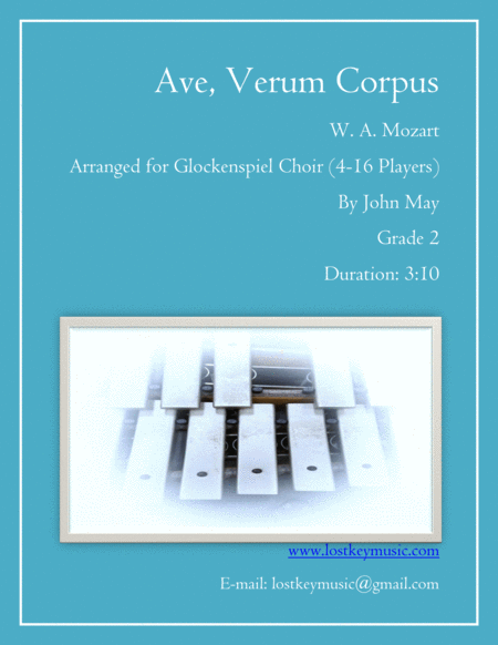 Ave, Verum Corpus-Glockenspiel Quartet or Glockenspiel Choir image number null