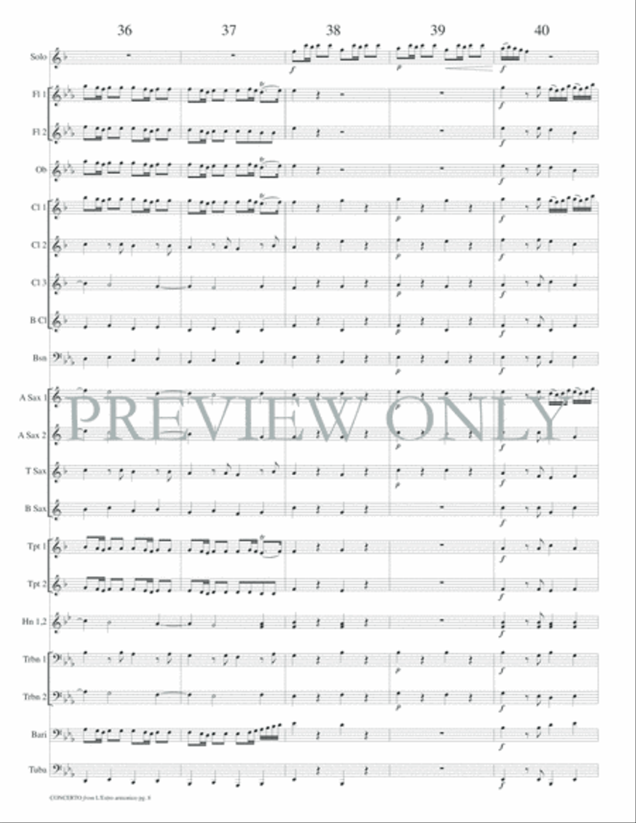Concerto from L'Estro armonico Concert Band scores gallery preview page 11