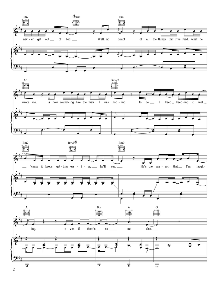Song For A Friend Song For A Friend Piano, Vocal, Guitar scores gallery preview page 2