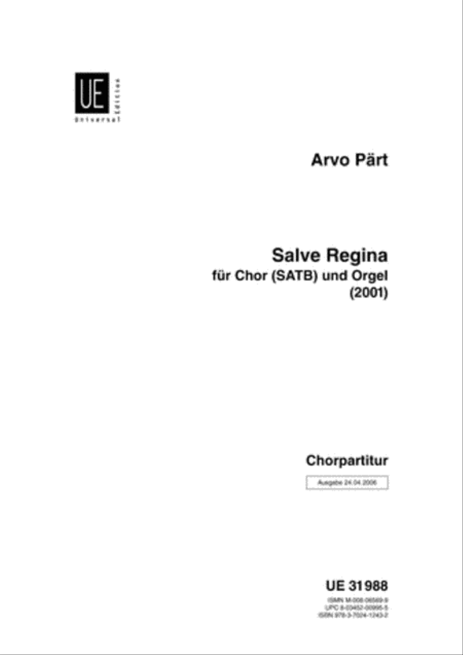 Salve Regina 4-Part scores gallery preview page 1