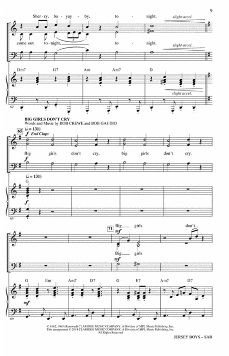 Jersey Boys (Medley) - Featuring Songs of Frankie Valli and The Four Seasons 3-Part scores gallery preview page 4