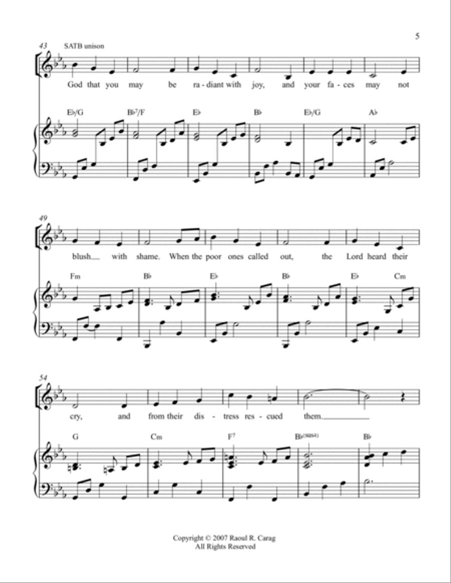 Taste and See (Psalm 34) Taste and See (Psalm 34) 4-Part scores gallery preview page 5