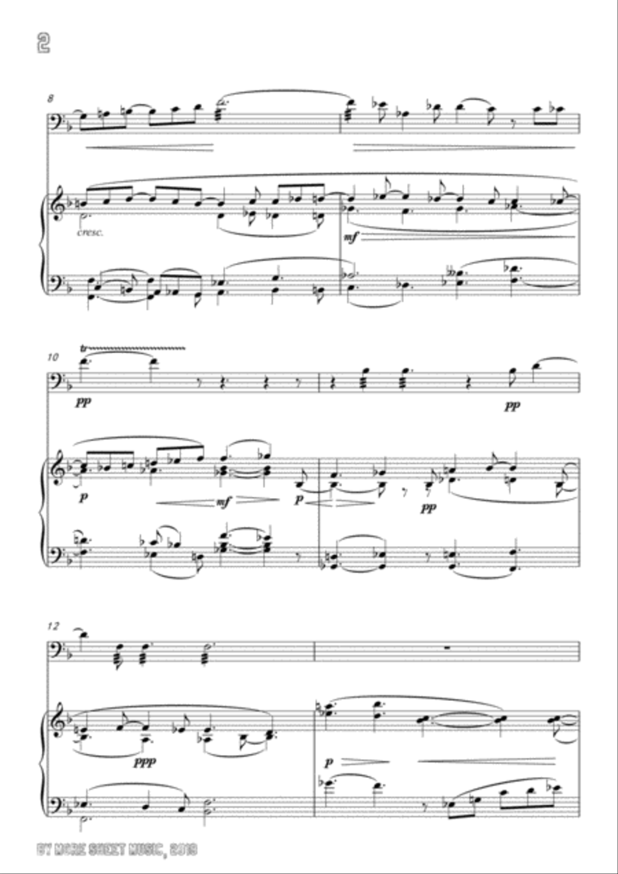 Wolf-Anakreons Grab, for Cello and Piano Piano scores gallery preview page 4