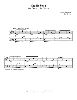 Cradle Song, Op. 39, No. 4