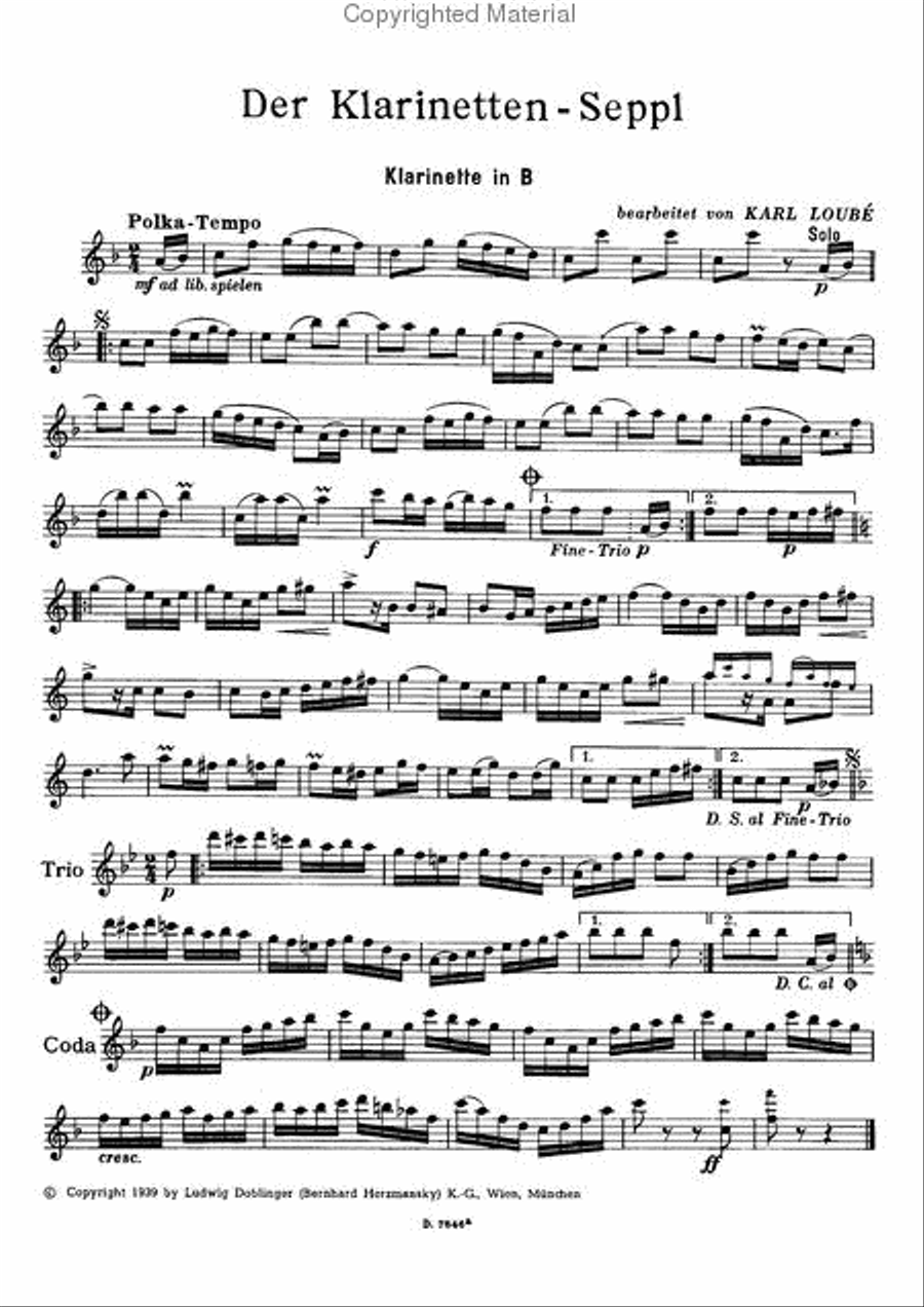 Der Klarinettenmuckl - Der Klarinettenseppl Clarinet Solo scores gallery preview page 2