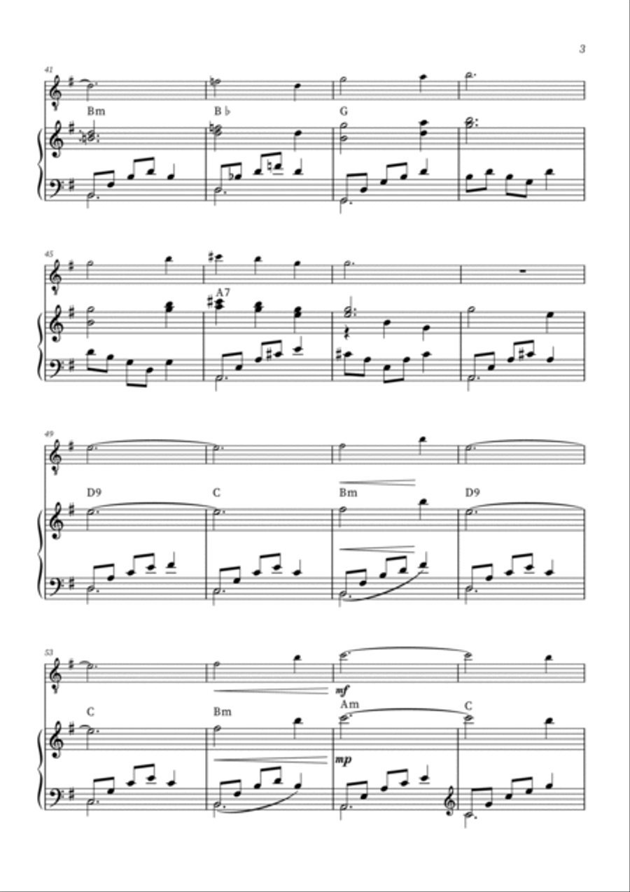 Clair de Lune - Acoustic Guitar and Piano + CHORDS Acoustic Guitar scores gallery preview page 3