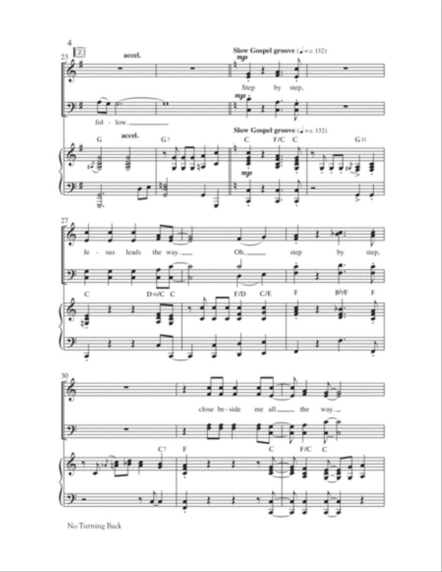 No Turning Back 4-Part scores gallery preview page 4