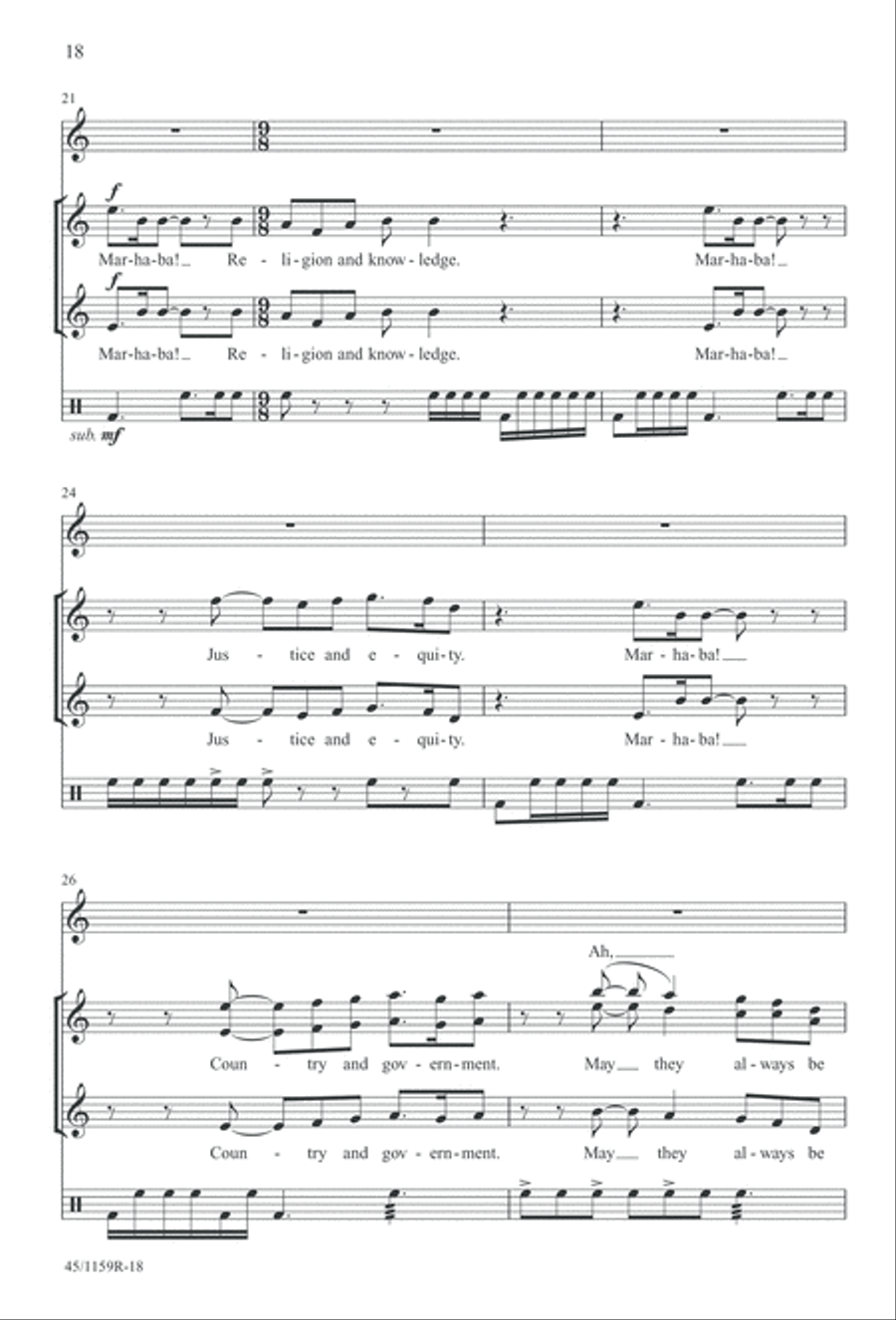 The Day of Hope - Choral/Full Score SSAA scores gallery preview page 18