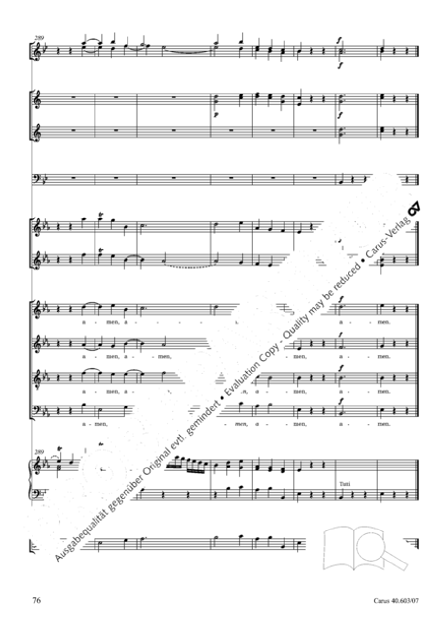 Grosse Orgelsolomesse in Es 4-Part scores gallery preview page 89