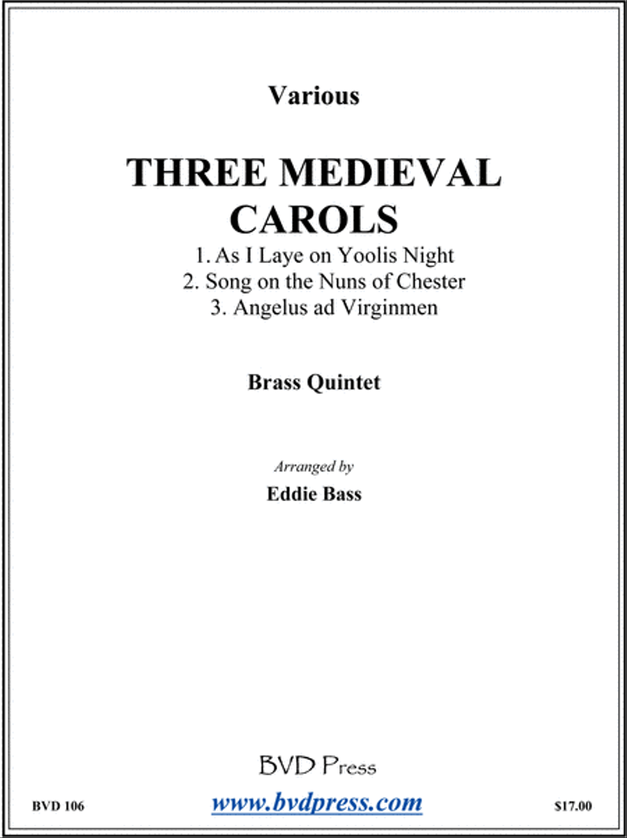 3 Medieval Carols Brass Quintet scores gallery preview page 1