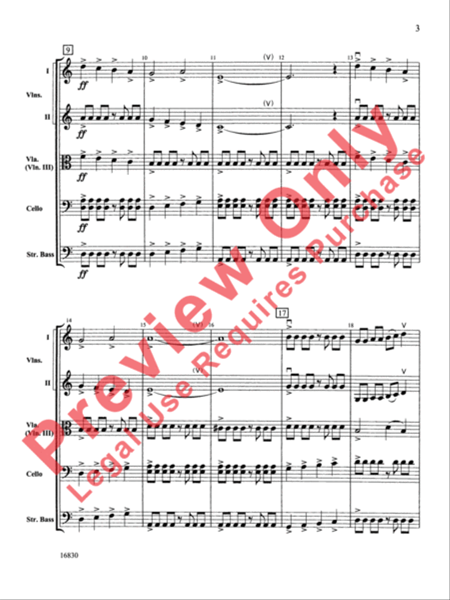 Mabel Creek Overture String Orchestra scores gallery preview page 4