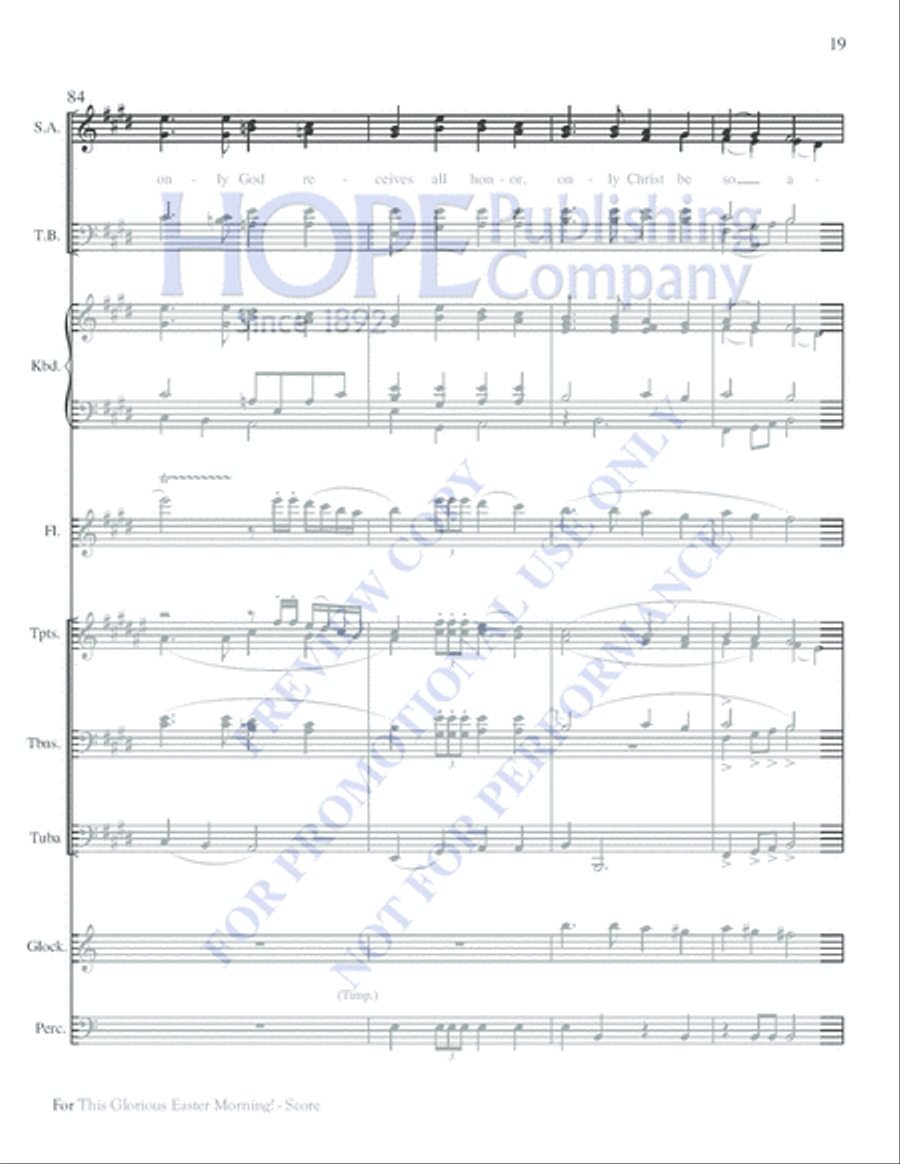 For This Glorious Easter Morning Choir scores gallery preview page 19