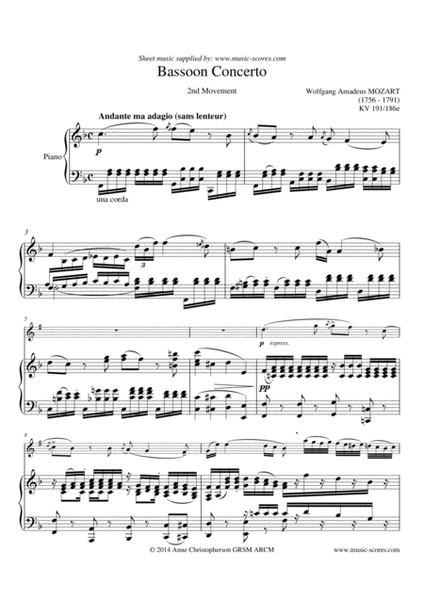 2nd Movement from Mozart's Bassoon Concerto - Euphonium and Piano image number null