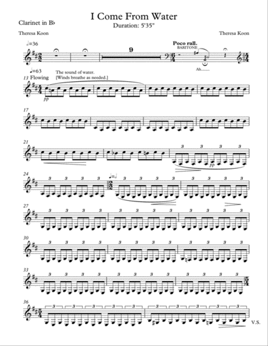 I Come From Water/Parts Large Ensemble scores gallery preview page 4