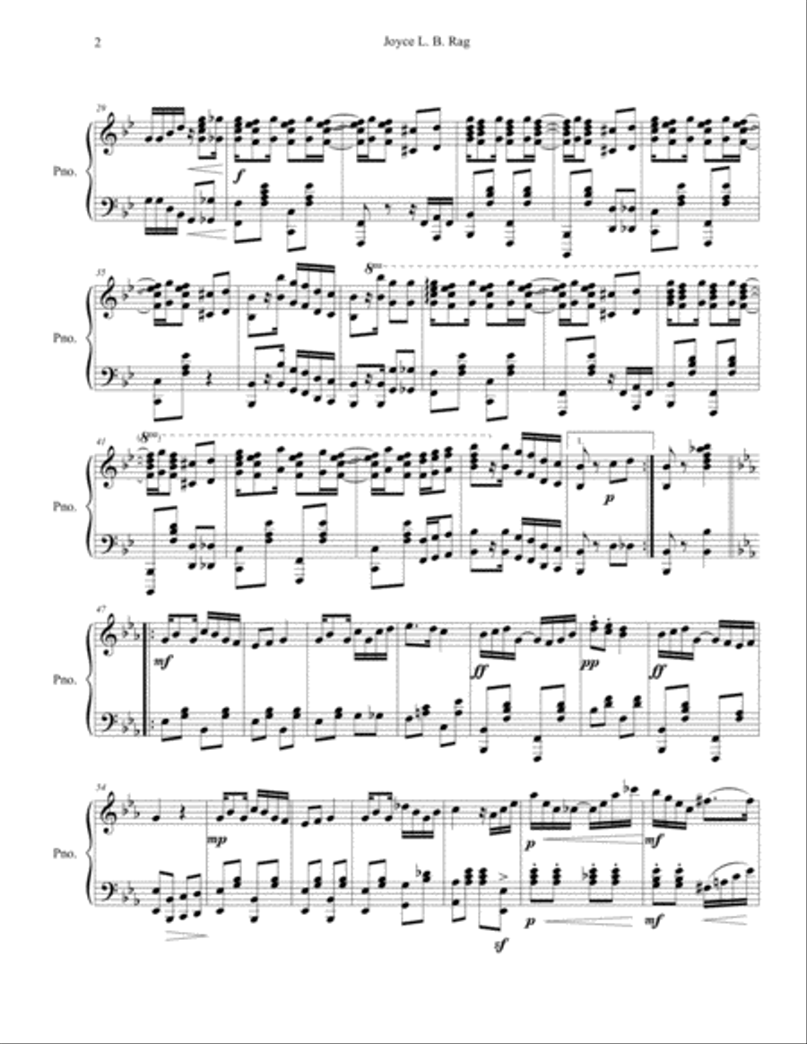 Joyce L. B. Rag Joyce L. B. Rag Piano Solo scores gallery preview page 2