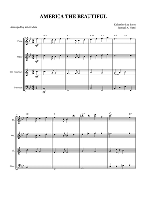 America The Beautiful - Woodwind Quartet (+ CHORDS)