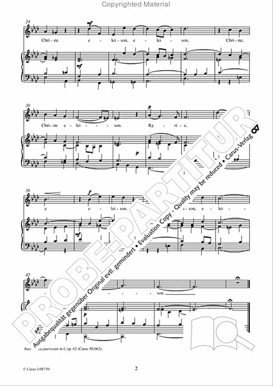 Kyrie Kyrie Unison Choir scores gallery preview page 3