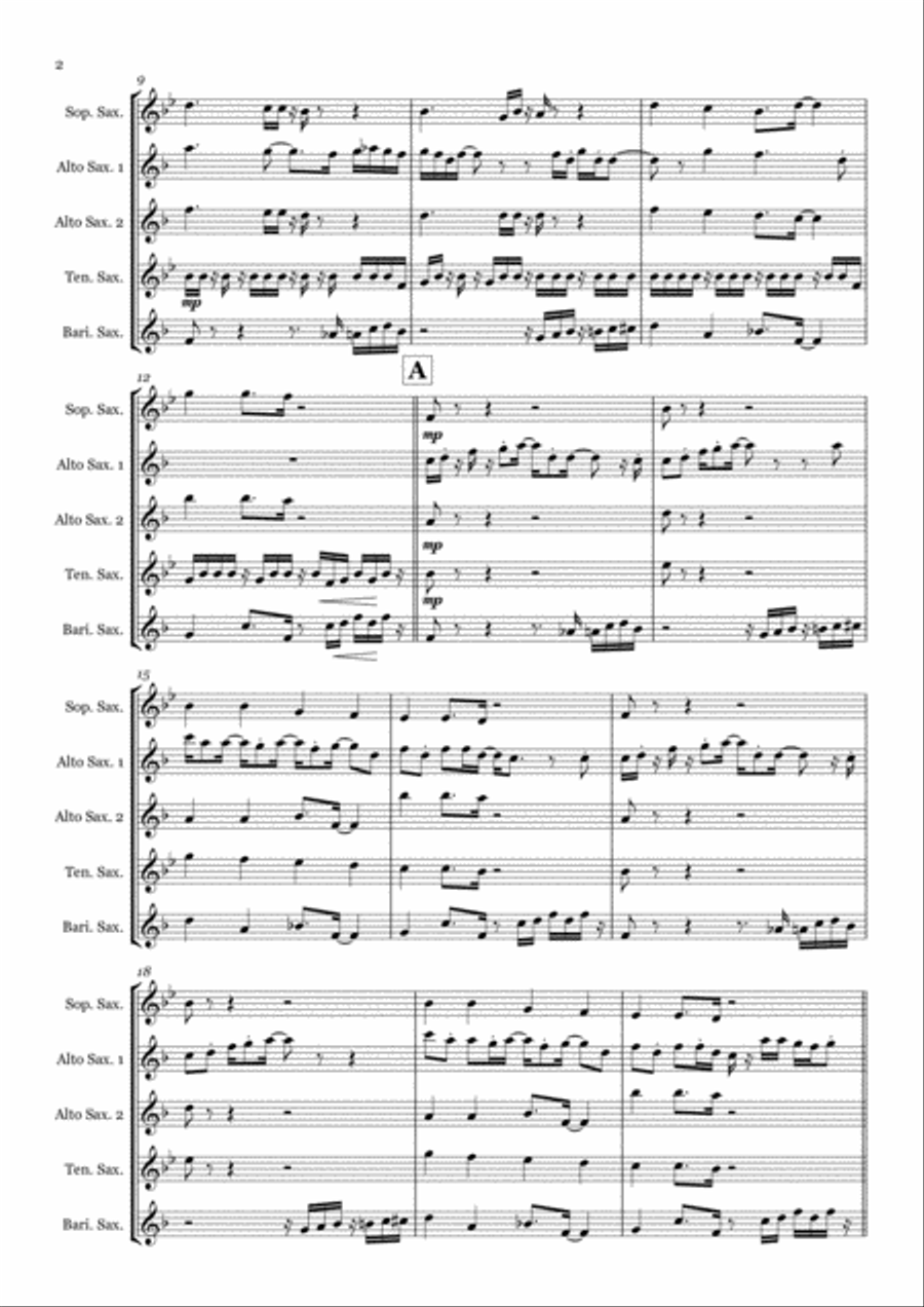 I Want You Back Saxophone Quintet scores gallery preview page 2