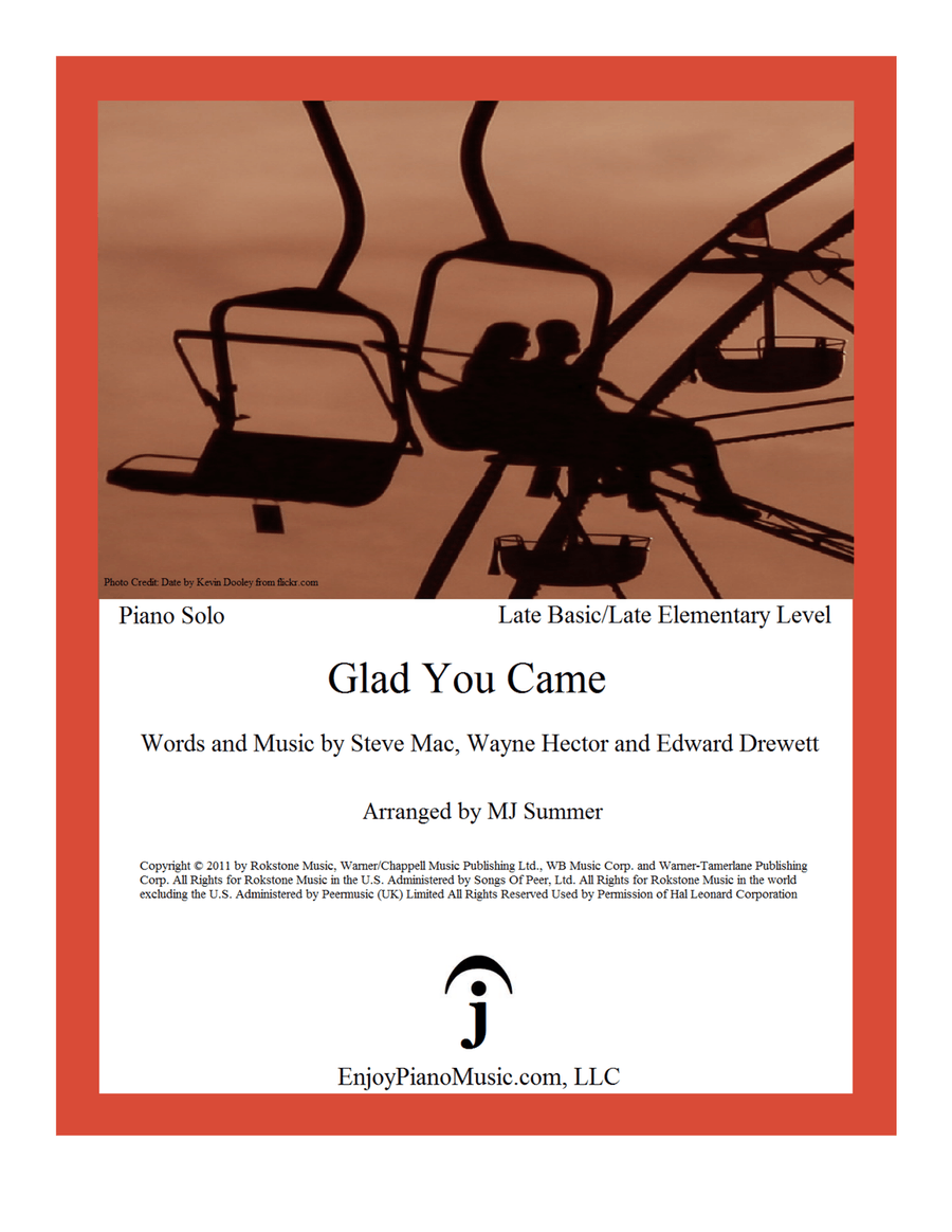 Glad You Came Glad You Came Piano Method scores gallery preview page 1