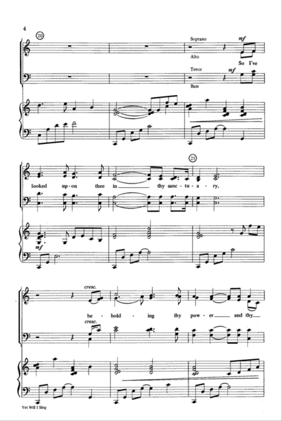 Yet Will I Sing 4-Part scores gallery preview page 4