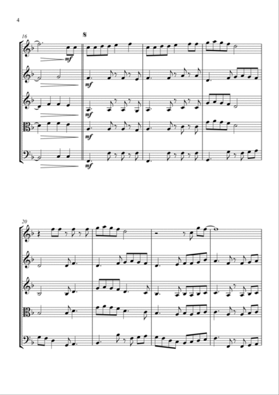 Marry You String Quartet scores gallery preview page 4