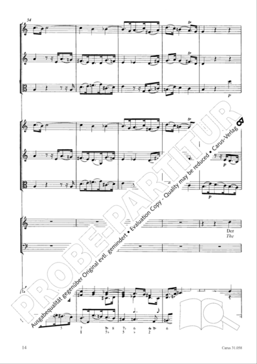 O God, what glut of care and pain (Ach Gott, wie manches Herzeleid) Orchestra scores gallery preview page 15