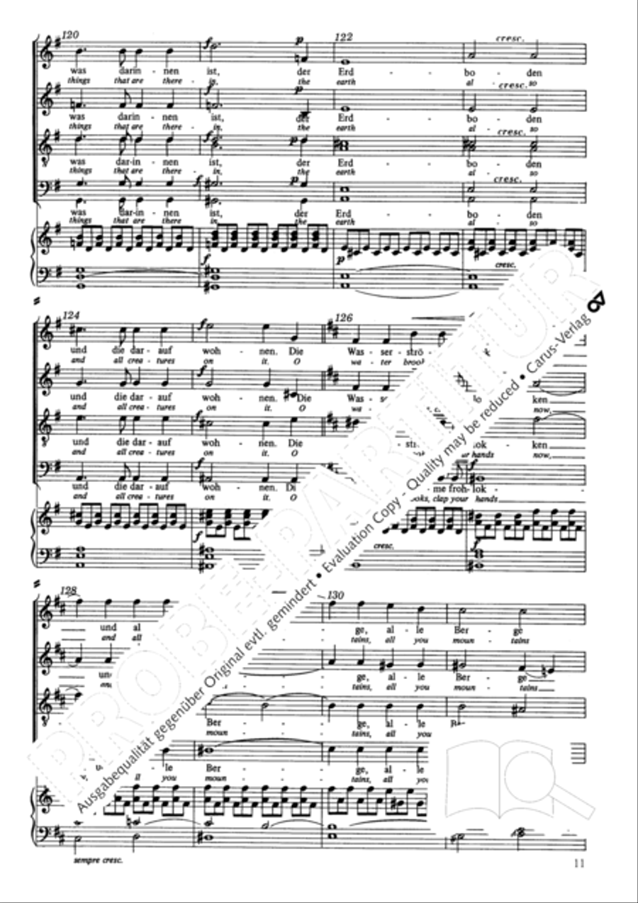 Psalm 98 (Der 98. Psalm) Psalm 98 (Der 98. Psalm) 4-Part scores gallery preview page 12