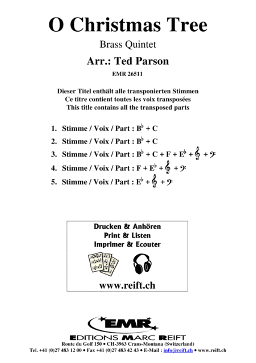 O Christmas Tree O Christmas Tree Brass Quintet scores gallery preview page 2