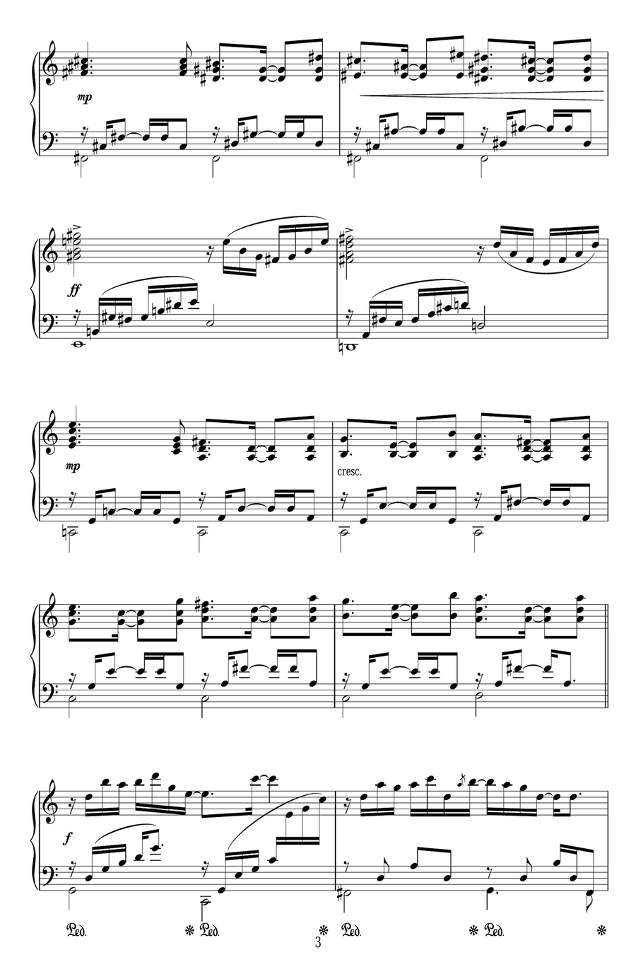 Secret Love Piano Solo scores gallery preview page 3