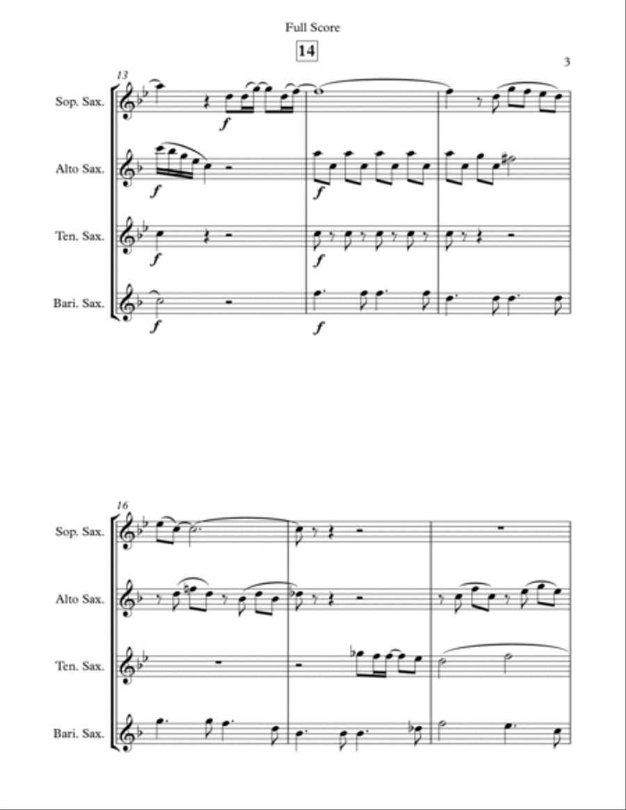 What I Did For Love What I Did For Love Saxophone Quartet scores gallery preview page 3
