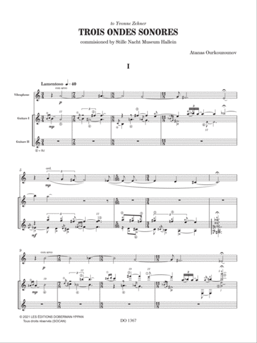 Trois ondes sonores Classical Guitar scores gallery preview page 4