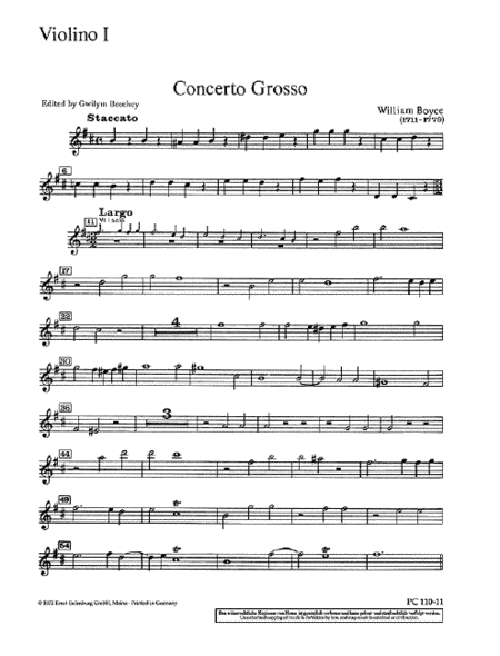 Concerto Grosso in B Minor